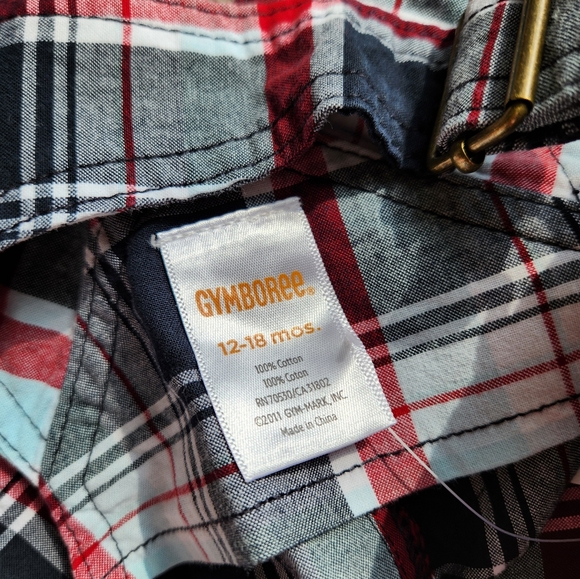 Gymboree Plaid Shortalls - Picture 4 of 4